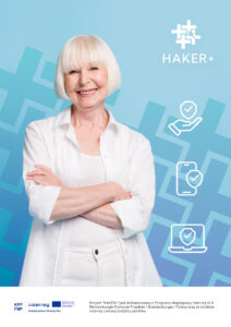 HAKER+ Plakat projektu dla seniorów